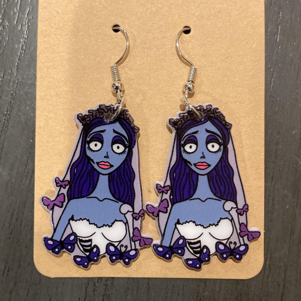 Corpse Bride Halloween earrings